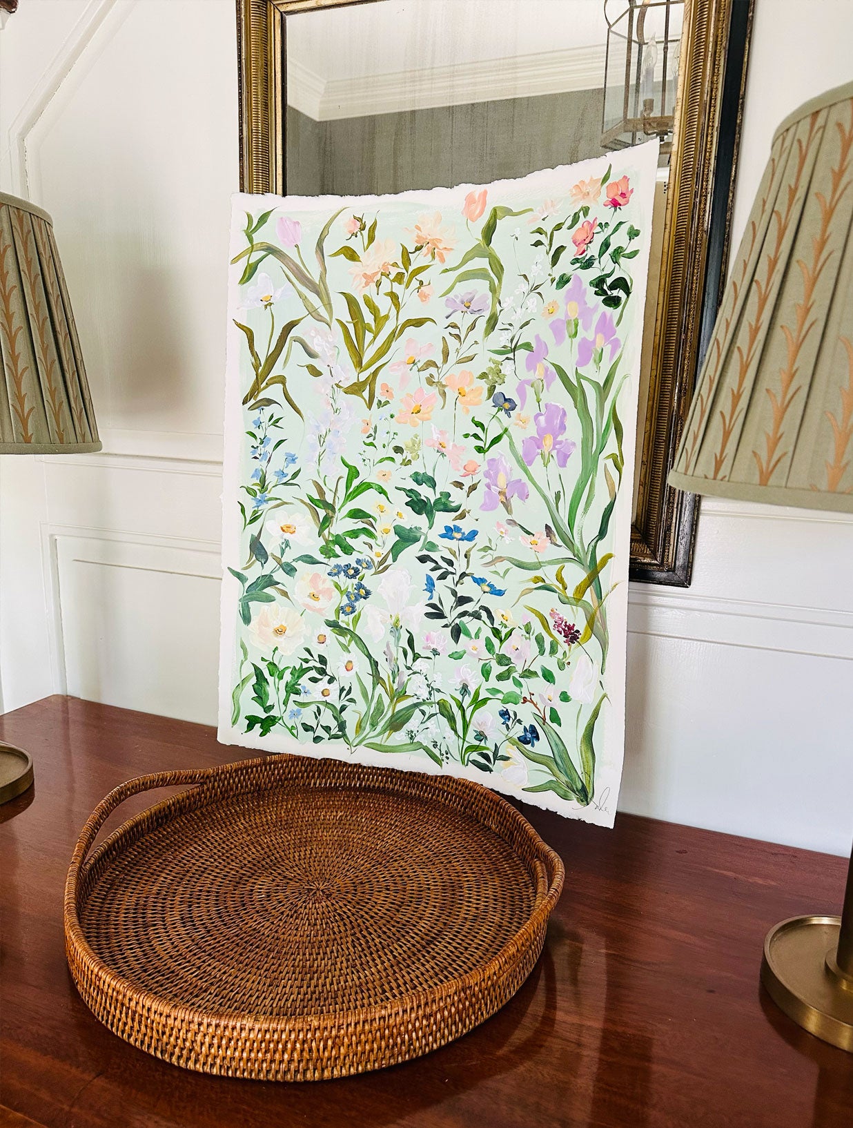 Ophelia's Garden: Acrylic on Paper