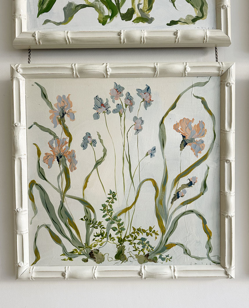 Iris & Fern - framed original