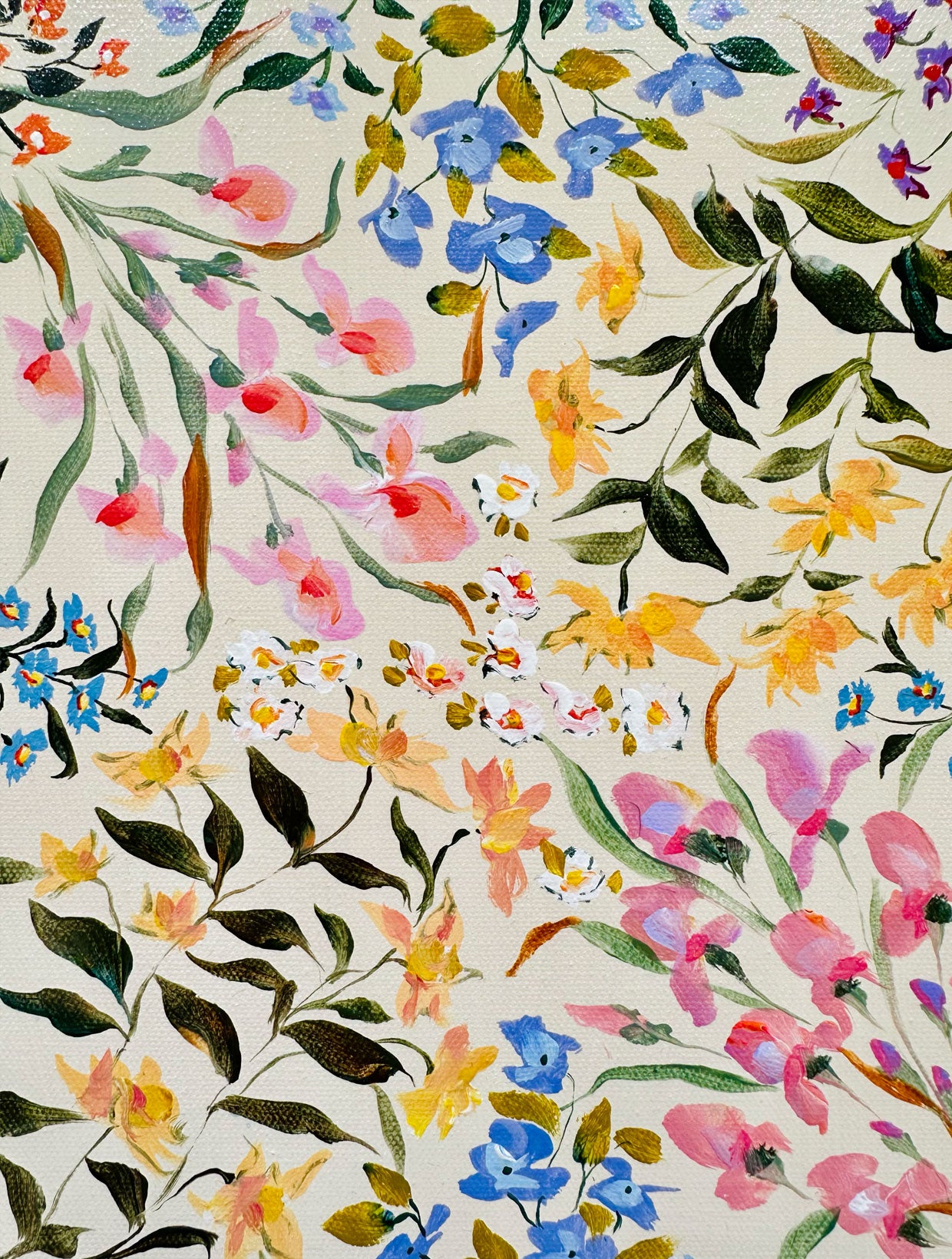 Botanical Scarf Painting