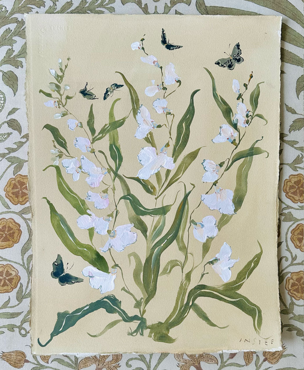 Stock Flower on Green Tea no. 2