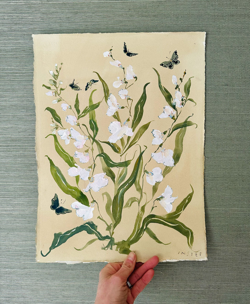 Stock Flower on Green Tea no. 2