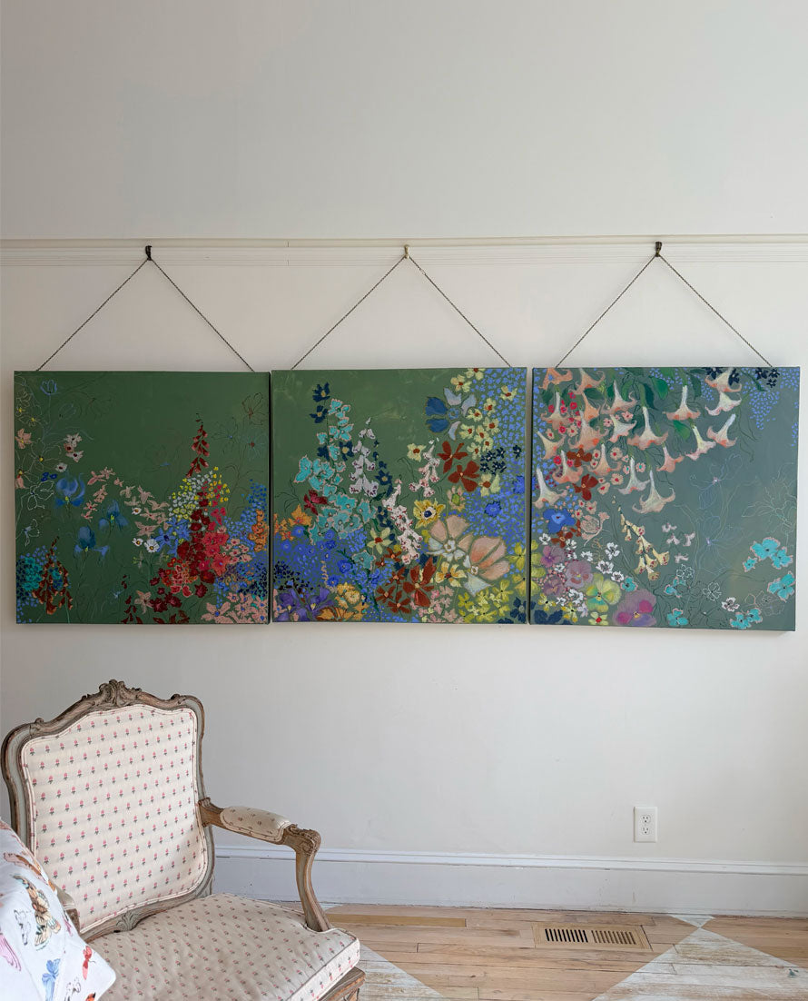 Triptych in Oil Pastel
