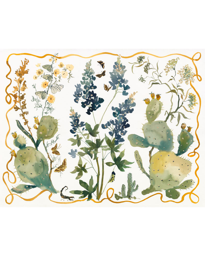 Bluebonnet & Cacti