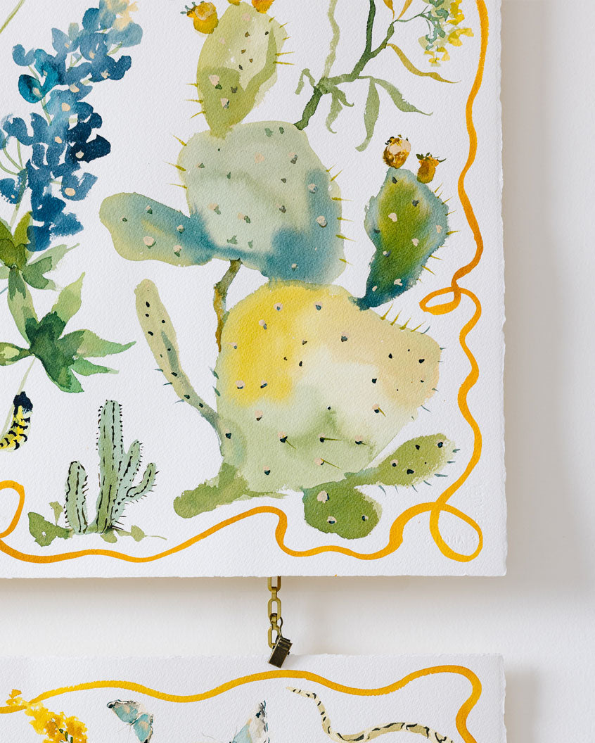 Bluebonnet & Cacti