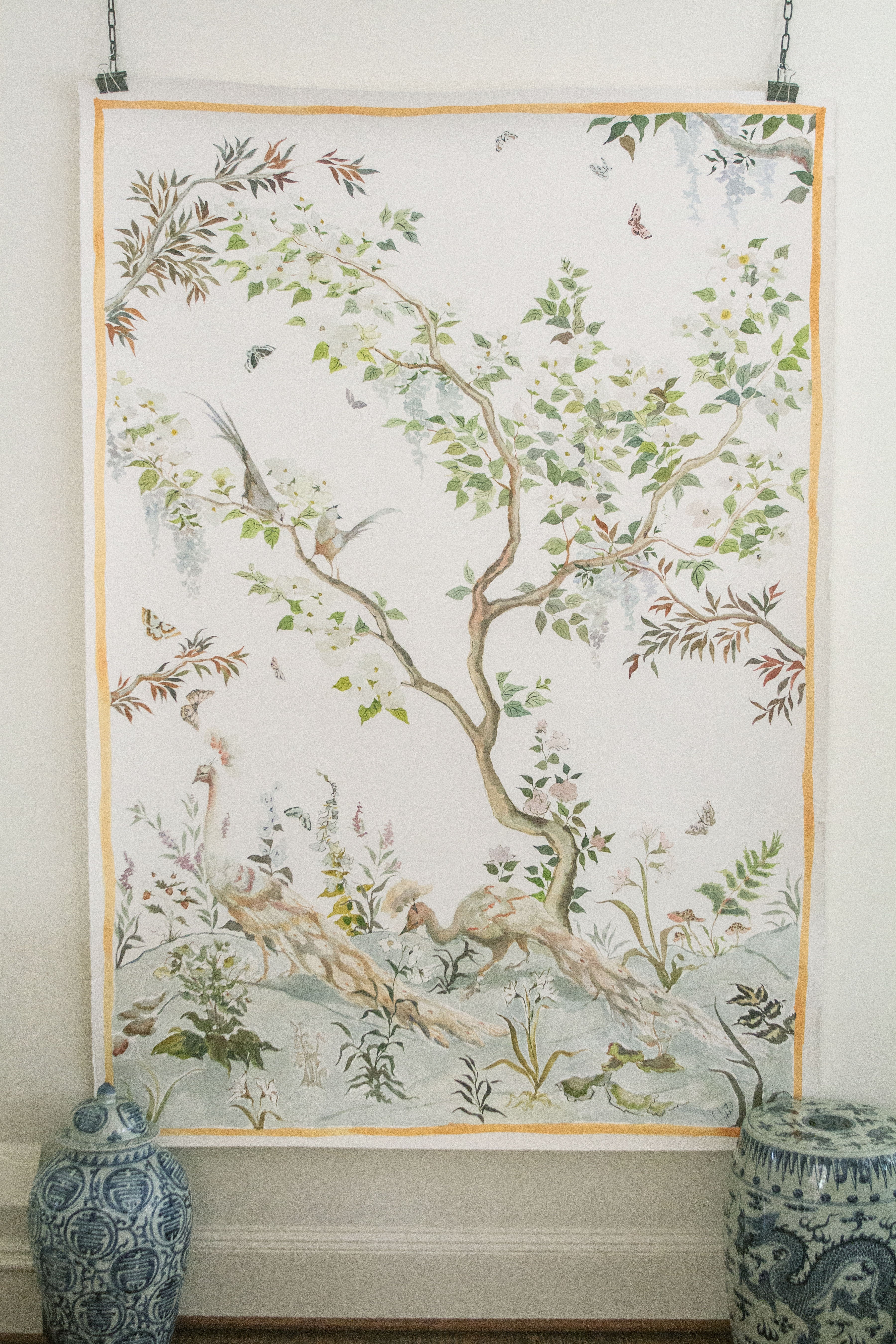 Peacock Garden Mural