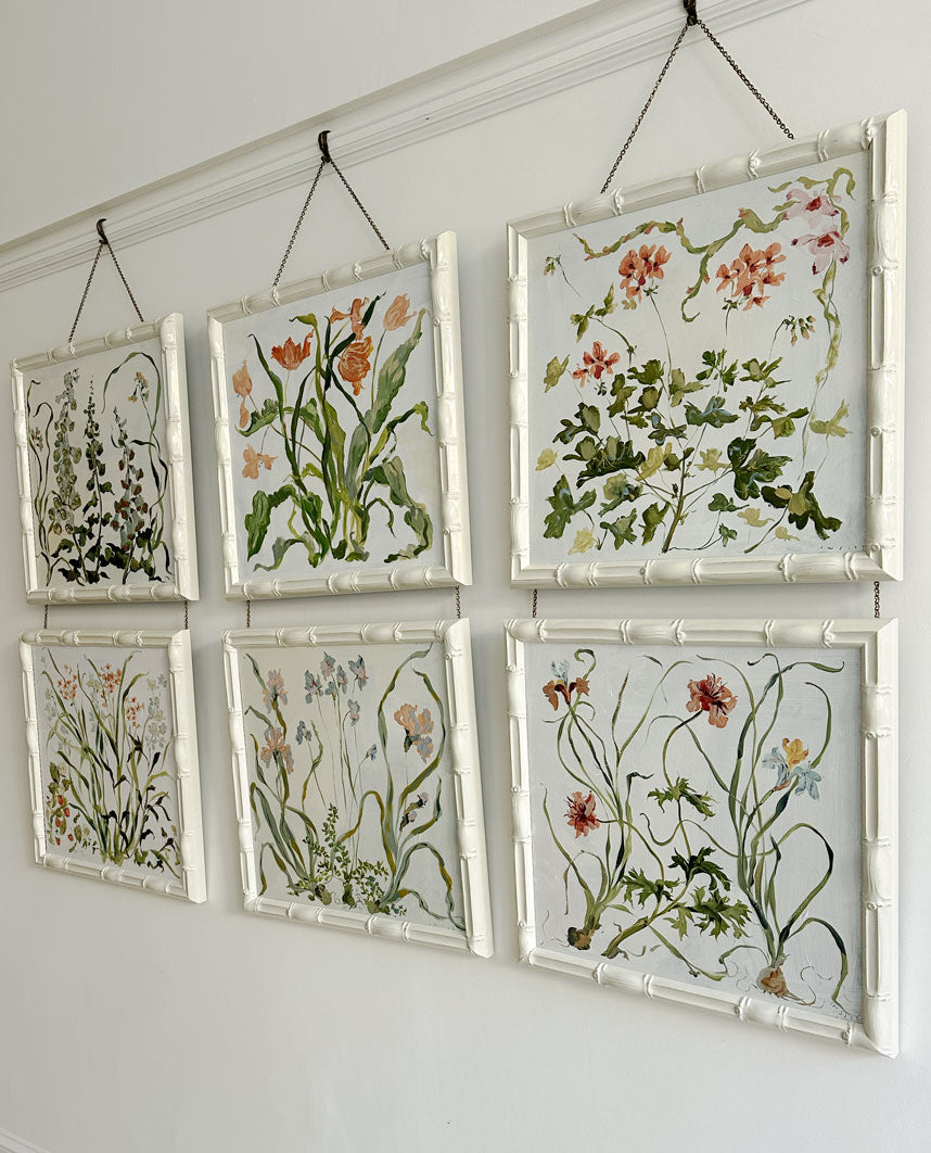 Geranium & Forest Flower - framed original