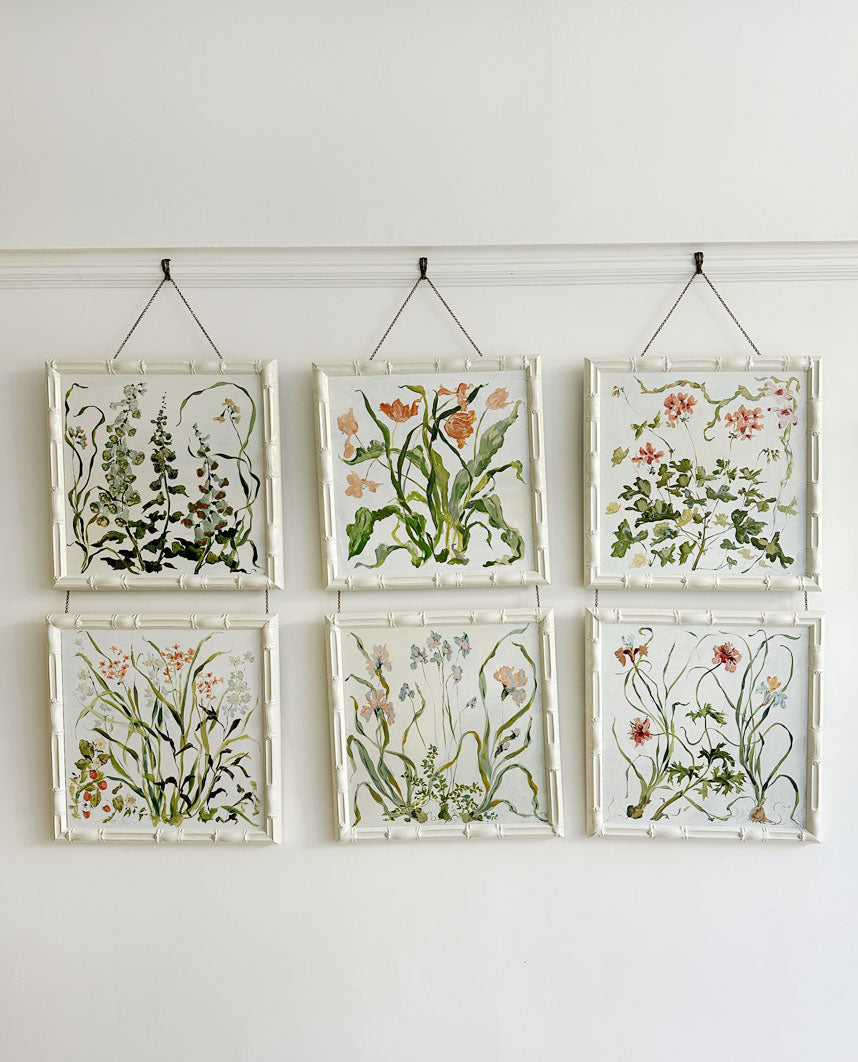 Geranium & Forest Flower - framed original