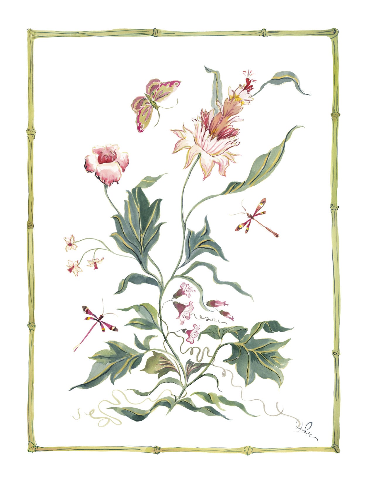 Pair of Framed Chintz Prints