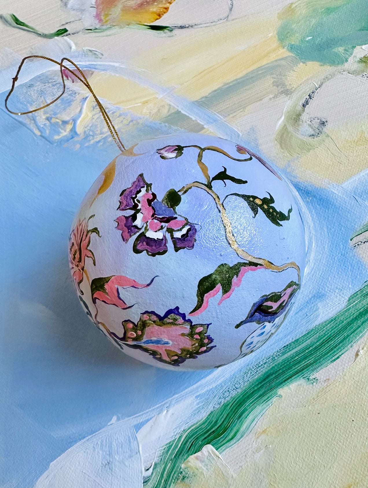 2023 Christmas Ornament: Lavender Paisley
