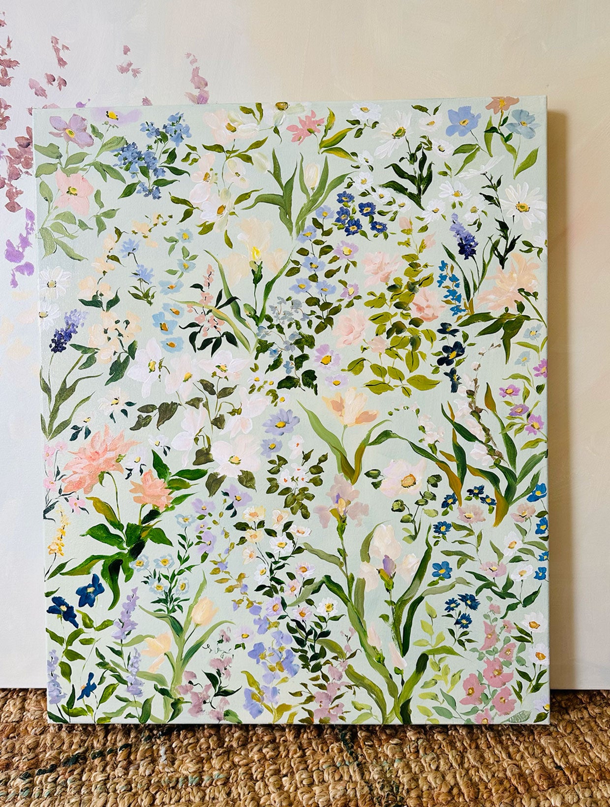 Garden on Canvas on mint