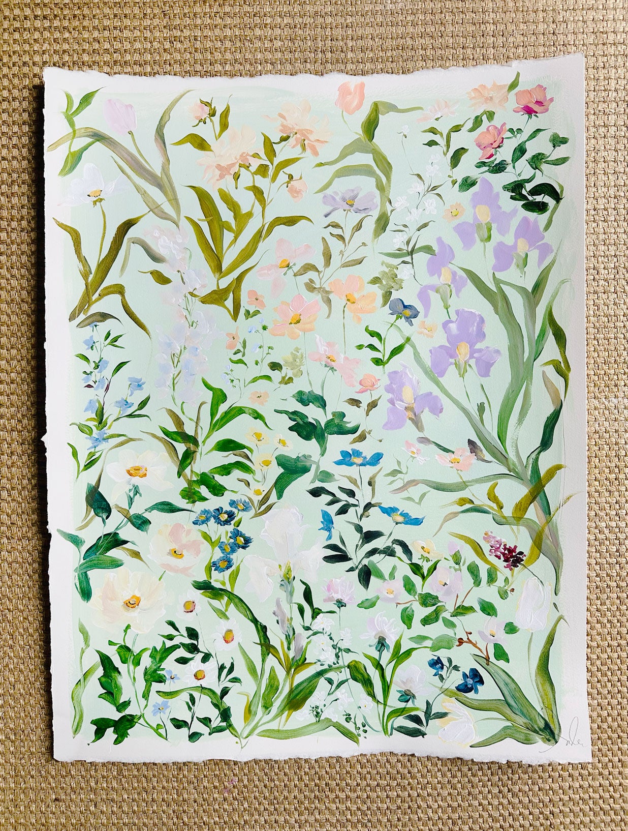 Ophelia's Garden: Acrylic on Paper