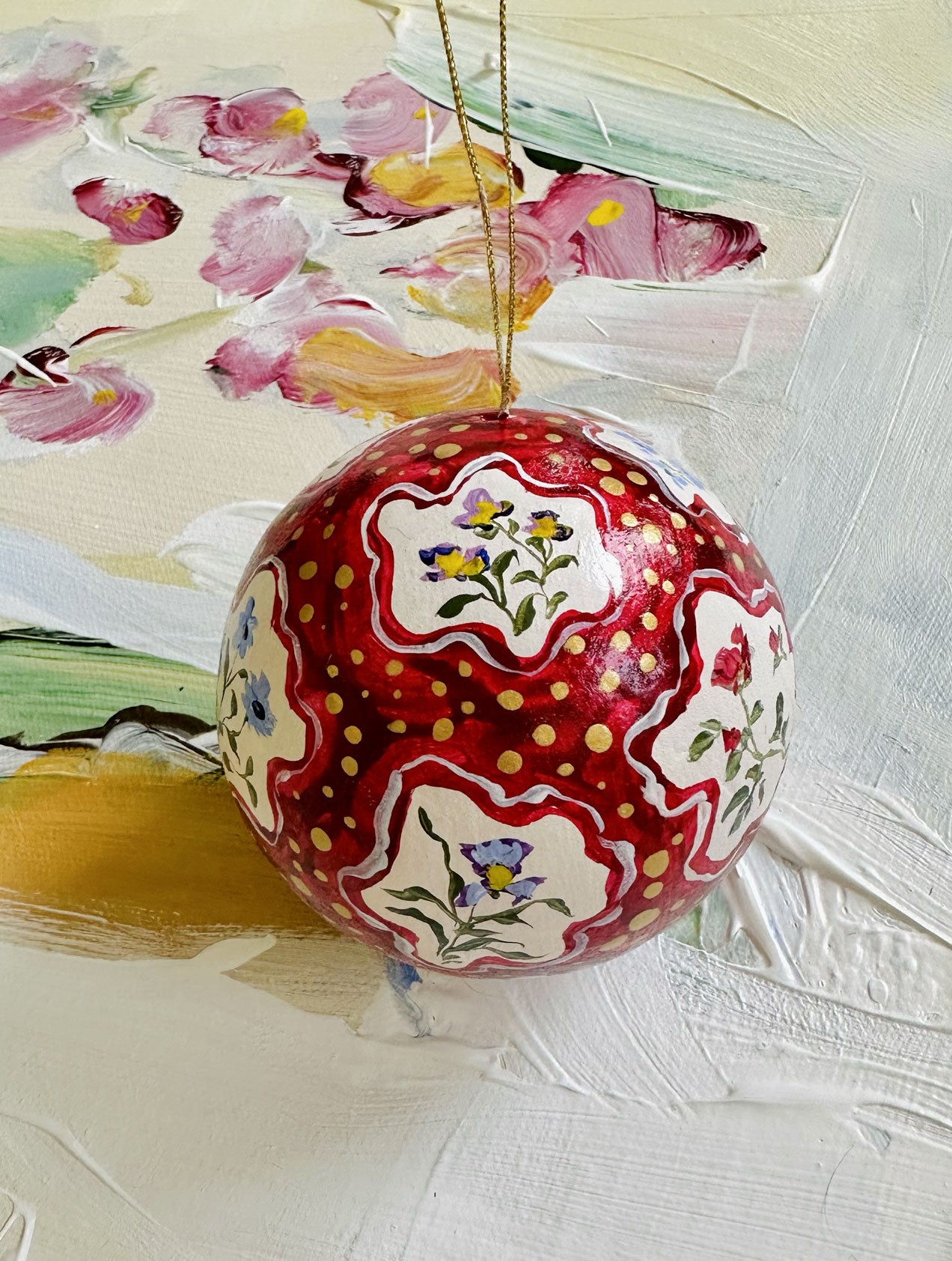 2023 Christmas Ornament: Cranberry and Blooms