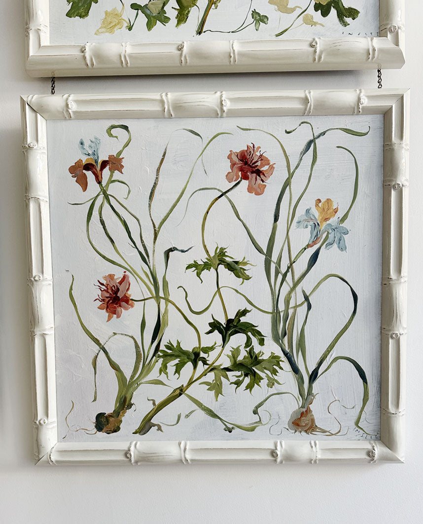 Iris & Chrysanthemum - framed original