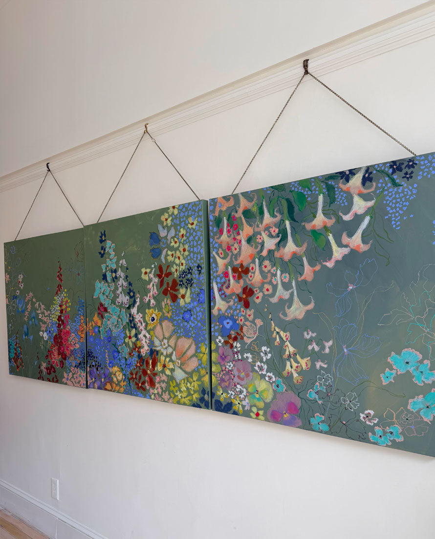 Triptych in Oil Pastel